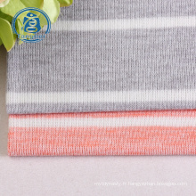 Polyester en usine Coton Soft Yarn teint en tissu T / C Stripe Hacci Sweater Tise pour vêtement